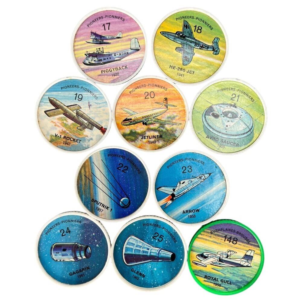 Jell-O Hostess Picture Wheel Flight Airplane 10pc Random Mixed Bundle